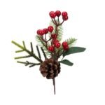 ΚΛΑΔΙ ΜΕ BERRIES ΚΟΚΚΙΝΟ ΑΝΟΙΧΤΟ ΚΑΙ ΚΟΥΚΟΥΝΑΡΙ 27cm (600-49294)