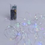 XMAS ΛΑΜΠΑΚΙ ΣΕΙΡΑ 50 MINI LED ΜΠΑΤΑΡΙΑΣ 2AA ΜΕ ΧΡΟΝΟΔΙΑΚΟΠΤΗ ΑΣΗΜΙ ΧΑΛΚΙΝΟ ΚΑΛΩΔΙΟ ΧΡΩΜΑΤΙΣΤΟ ΟΠΑΛ LED ΑΝΑ 10cm ΠΑΡΟΧΗ 10cm IP20 DISPLAY BOX 24τμχ (600-07728)