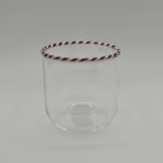 ΓΥΑΛΙΝΟ ΠΟΤΗΡΙ ΜΕ CANDY ΣΧΕΔΙΟ ΣΕΤ 2ΤΜΧ 8x8x8cm (600-48859)