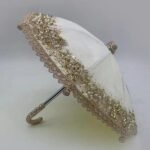 ΟΜΠΡΕΛΑ ΛΕΥΚΗ ΜΕ ΣΑΜΠΑΝΙ GLITTER ΒΕΛΟΥΔΙΝΗ 26x23cm (600-46310)