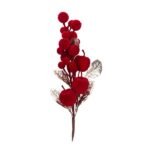 ΚΛΑΔΙ ΜΕ BERRIES ΚΟΚΚΙΝΑ ΒΕΛΟΥΔΙΝΑ ΜΗΛΑ 52cm (600-49279)