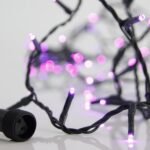 XMAS ΛΑΜΠΑΚΙ ΣΕΙΡΑ 100 LED 3mm 31V ΜΕΤΑΣΧΗΜΑΤΙΣΤΗ 4 ΕΠΕΚΤΑΣΕΙΣ ΕΩΣ 3 ΣΕΤ ΠΡΑΣΙΝΟ PVC ΚΑΛΩΔΙΟ ΜΩΒ LED ΑΝΑ 5cm ΠΑΡΟΧΗ 3m ΙΡ44 (600-15217)