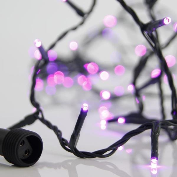 bf2943d0508e42e6ae17694e85d25825 XMAS ΛΑΜΠΑΚΙ ΣΕΙΡΑ 100 LED 3mm 31V ΜΕΤΑΣΧΗΜΑΤΙΣΤΗ 4 ΕΠΕΚΤΑΣΕΙΣ ΕΩΣ 3 ΣΕΤ ΠΡΑΣΙΝΟ PVC ΚΑΛΩΔΙΟ ΜΩΒ LED ΑΝΑ 5cm ΠΑΡΟΧΗ 3m ΙΡ44 (600-15217) - Image 1