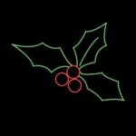XMAS ΕΠΑΓΓΕΛΜΑΤΙΚΟ ΕΠΙΣΤΗΛΙΟ ΣΧΕΔΙΟ ΓΚΙ 230V KOKKINH & ΠΡΑΣΙΝΗ ΦΩΤΟΣΩΛΗΝΑ 78x65cm IP65 (600-23537)
