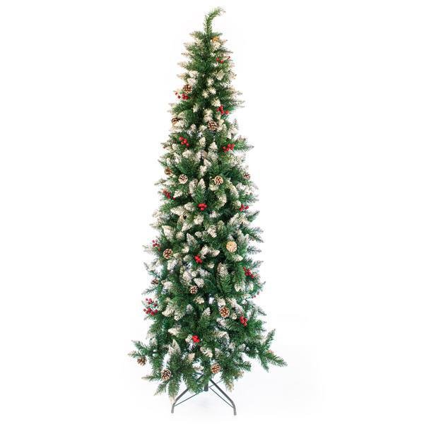 deafe0e92ab74cb7a5bcb7811ffaec3a ΔΕΝΤΡΟ ΧΙΟΝΙΣΜΕΝΟ ΜΕ ΚΟΚΚΙΝΑ BERRY ΒΟΥΚΟΥΡΕΣΤΙ PVC 180cm (600-30620) - Image 1