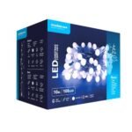 Modee Lighting Χριστουγεννιάτικα Λαμπάκια LED Τύπου Berry με Τροφοδοτικό (100LED/10m/10cm) Ψυχρό Λευκό (40.004.0012)