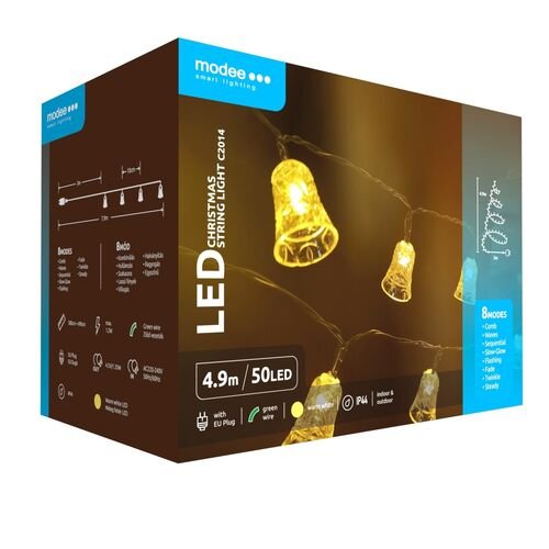 media-1715673850064 Modee Χριστουγεννιάτικα Φωτάκια LED με Τροφοδοτικό (50LED/4.9m/10cm) Θερμό Λευκό (40.004.0014) - Image 1
