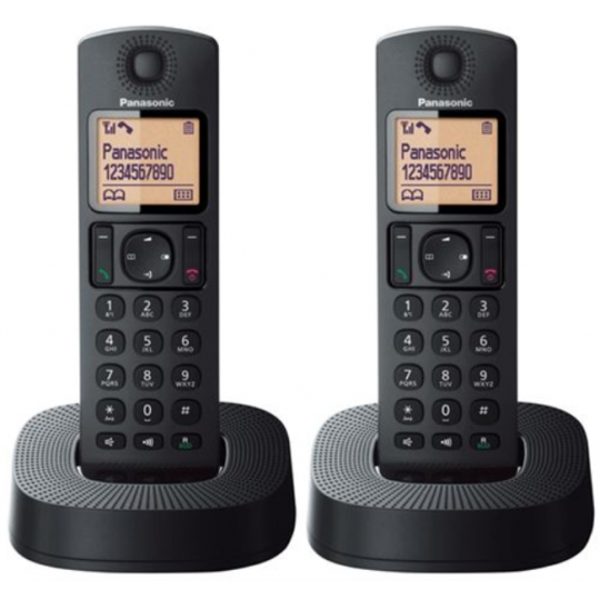 telefono-inalambrico-panasonic-kxtg-c312-duo-negro_1_ Panasonic KX-TGC312B Ασύρματο Τηλέφωνο Duo με 2 Ακουστικά Μαύρο (31.002.0021) - Image 1