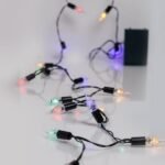 XMAS ΛΑΜΠΑΚΙ ΣΕΙΡΑ 20 LED 5mm ΔΙΑΚΟΣΜΗΤΙΚΟ VINTAGE 1.2cm ΜΠΑΤΑΡΙΑΣ 3ΑΑ ΜΕ ΧΡΟΝΟΔΙΑΚΟΠΤΗ ΠΡΑΣΙΝΟ PVC ΚΑΛΩΔΙΟ ΧΡΩΜΑΤΙΣΤΟ LED ANA 10cm ΠΑΡΟΧΗ 30cm IP20 (600-03347)