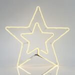 XMAS ΑΣΤΕΡΙ ΔΙΠΛΟ ΝΕΟΝ ΦΩΤΟΣΩΛΗΝΑΣ LED 3m ΜΟΝΟΚΑΝΑΛΟΣ ΘΕΡΜΟ ΛΕΥΚΟ 56x58cm IP44 (600-23032)