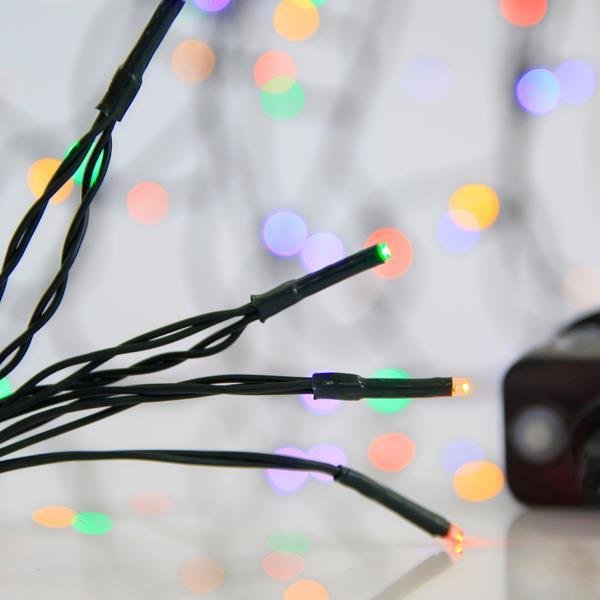 1c29de6de426450aa79f0fa84c490d43 XMAS ΛΑΜΠΑΚΙ ΣΕΙΡΑ 180 LED 3mm 31V ΜΕΤΑΣΧΗΜΑΤΙΣΤΗ ΜΕ 8 ΠΡΟΓΡΑΜΜΑΤΑ & ΜΝΗΜΗ ΠΡΑΣΙΝΟ PVC ΚΑΛΩΔΙΟ ΧΡΩΜΑΤΙΣΤΟ LED ΑΝΑ 5cm ΠΑΡΟΧΗ 3m ΙΡ44 (600-13229) - Image 1