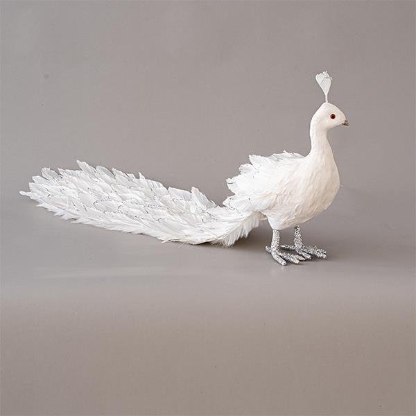 68677a47cfdf4046976266a4d6edea97 ΠΑΓΩΝΙ ΛΕΥΚΟ, ΜΕ GLITTER ΚΑΙ ΠΟΥΠΟΥΛΑ, 80cm (600-45349) - Image 1